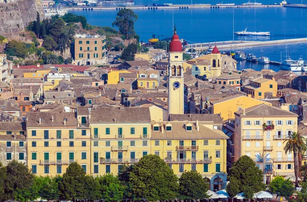 Aerial view from Old fortress on the city with  New Fortress, Ke — Stock Photo, Image