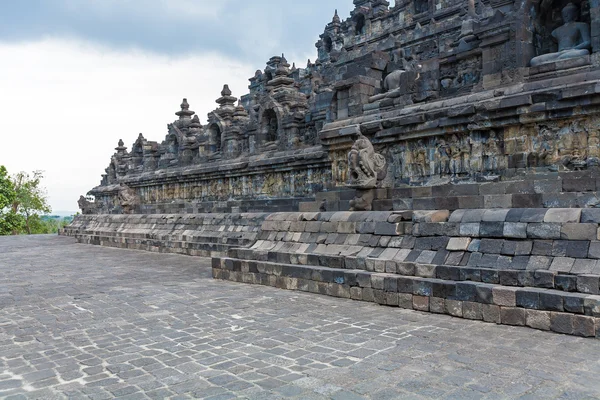 Gamla borobudur buddhistiska tempel — Stockfoto