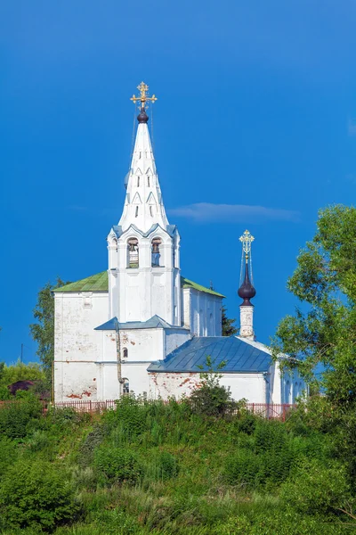 Gyönyörű táj, a szentek József és Damian templom (1725-ben), — Stock Fotó