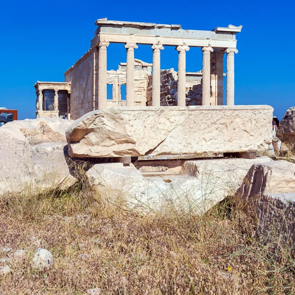 Sloupce, které Erechteion, Akropolis, Athény — Stock fotografie