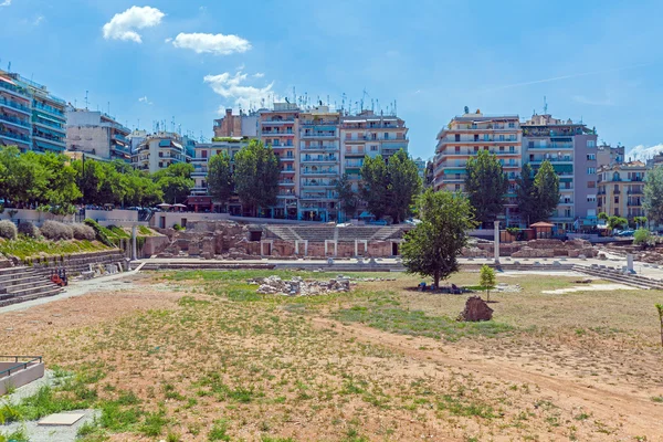 Archeologické naleziště - řecké Agory a římské fórum, Thessaloni — Stock fotografie