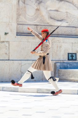 Atina, Yunanistan - 08 Haziran 2009: Muhafız seremo değişimi