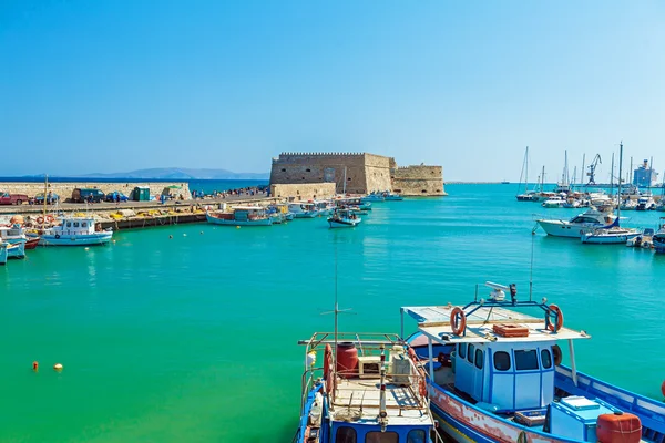 Heraklion port i fortecę, Crete — Zdjęcie stockowe