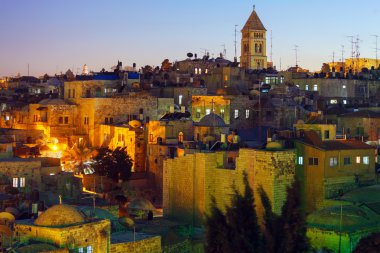 gece, İsrail Kudüs eski şehir