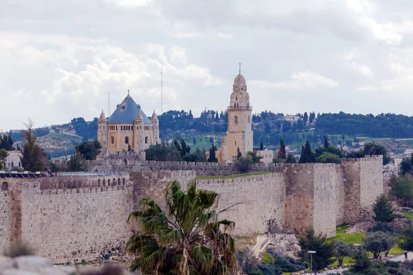 Paredes da Cidade Antiga, Jerusalém, Israel — Fotografia de Stock