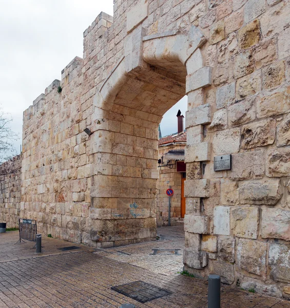 Murs de la ville antique, Jérusalem, Israël — Photo