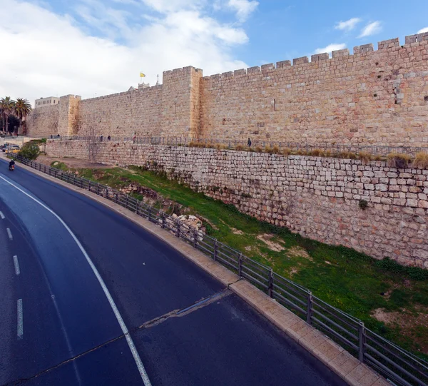 Walls of Ancient City, Jerusalem, Israel — Stock Photo, Image