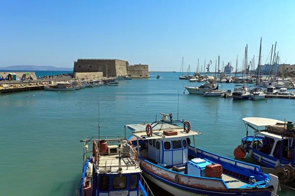 Heraklion port i fortecę, Crete — Zdjęcie stockowe