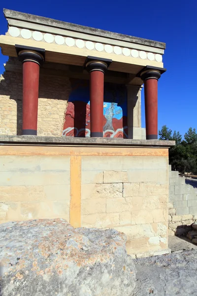 Ruiny pałacu w Knossos, Heraklion Crete — Zdjęcie stockowe