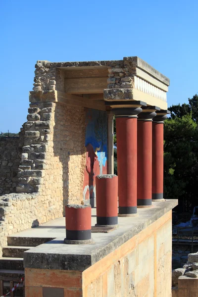 克诺索斯宫遗址，克里特岛伊拉克利翁 — 图库照片