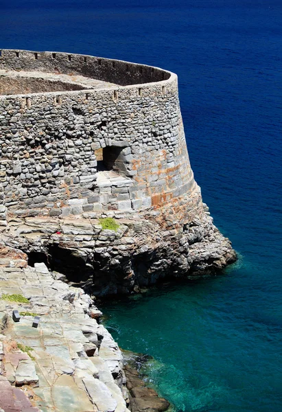 Spinalonga Island with Medieval Fortress, Crete — Stock Photo, Image