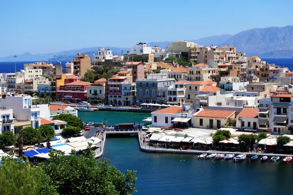 Agios Nikolaos városa, Kréta, Görögország — Stock Fotó