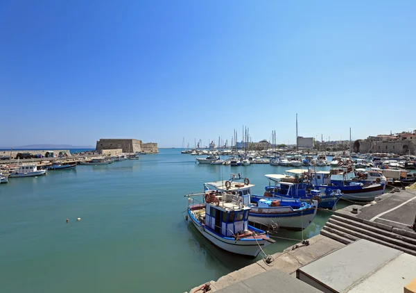 Heraklion port i fortecę, Crete — Zdjęcie stockowe