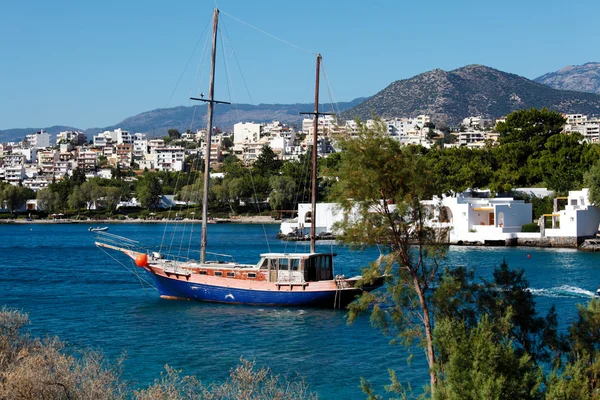 Agios Nikolaos stad, Kreta, Grekland — Stockfoto