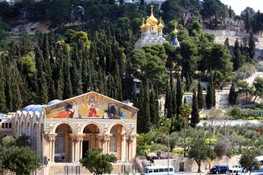 Tüm kilise Milletler ve Mary Magdalene Convent objektif yuvasının üzerinde
