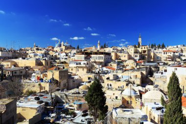 Kutsal eski şehri çatılar Chirch Dome, Jerusalem türbe 
