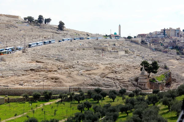 エルサレム、オリーブ山で古代墓地 — ストック写真