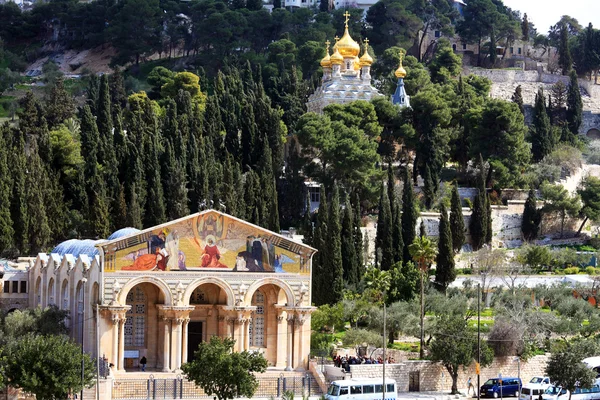 Kerk van alle naties en Mary Magdalene klooster op de berg der — Stockfoto