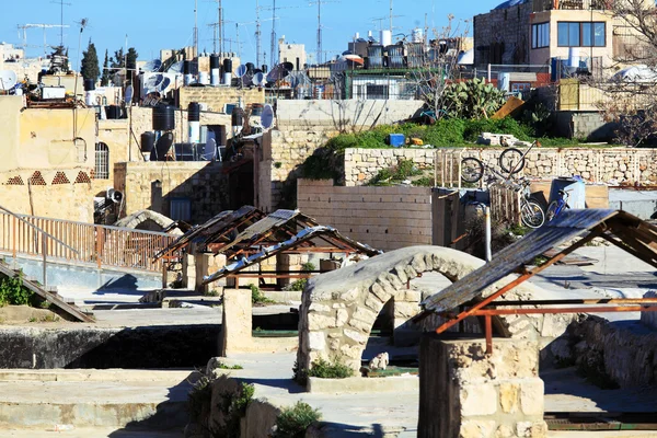 Eski şehir, Kudüs çatı gezi — Stok fotoğraf