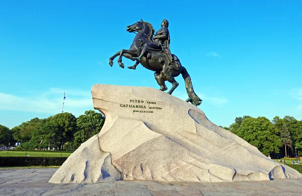 Brons ryttare staty, Sankt Petersburg, Ryssland — Stockfoto