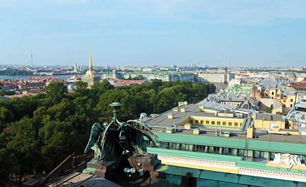 Widok z lotu ptaka od Isaac katedry, Sankt Petersburg — Zdjęcie stockowe