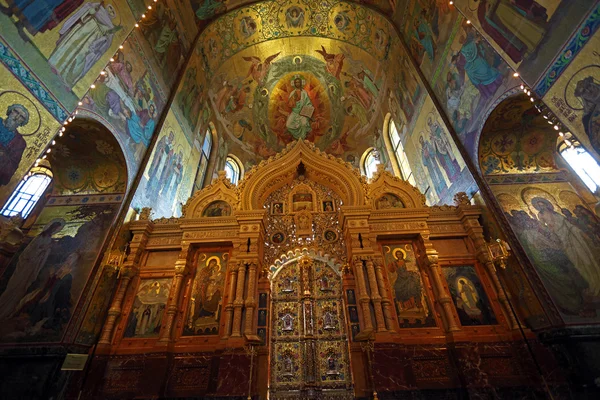 Interieur van de kerk van de Verlosser op het Bloed Spilled, Saint huisdier — Stockfoto