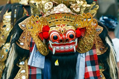 Barong dance mask of lion,  Indonesia