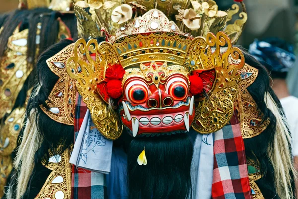 Máscara de baile Barong del león, Indonesia — Foto de Stock