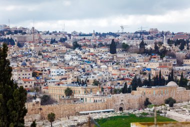 Kudüs Old City bir antik duvar