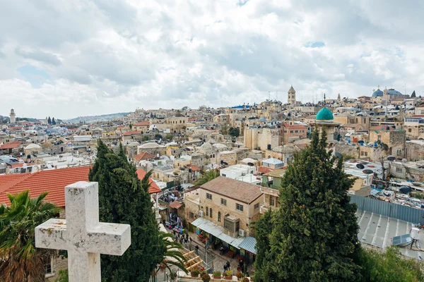 Jerusalem Old City from Austrian Hospice Roof — Stock Photo, Image