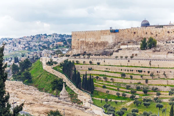 Jerusalem alte stadt eine alte mauer — Stockfoto