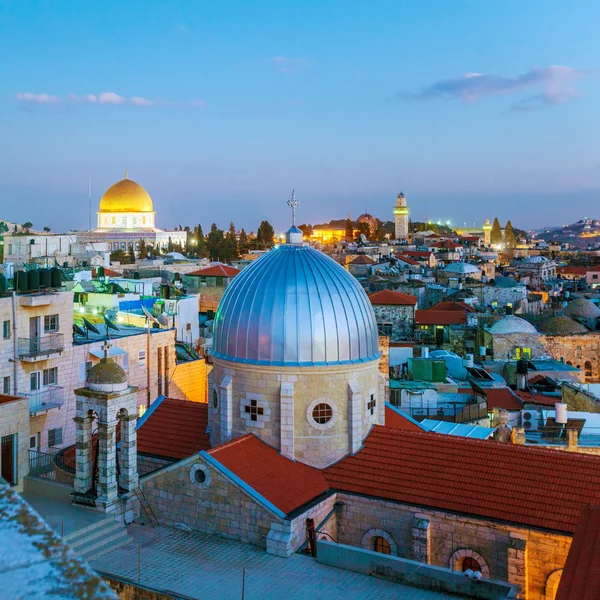 Jerusalém Cidade Velha à noite, Israel — Fotografia de Stock