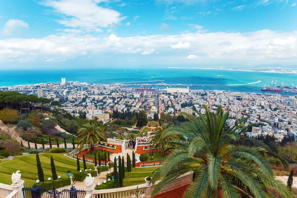 Vista aérea de la ciudad de Haifa, Israel, Israel — Foto de Stock