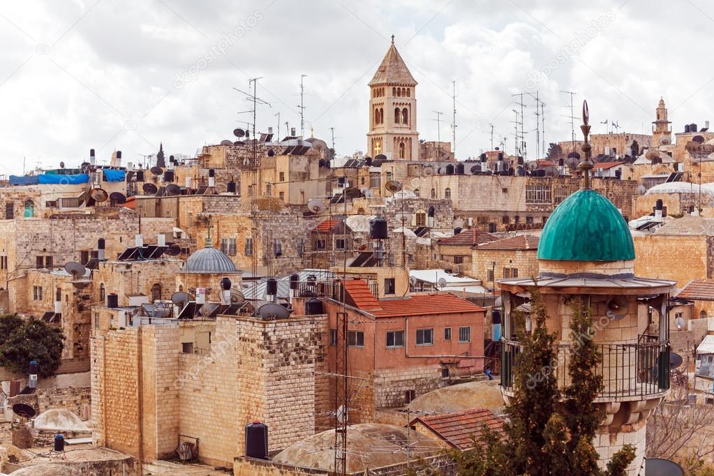 Jerusalem Old City from Austrian Hospice Roof