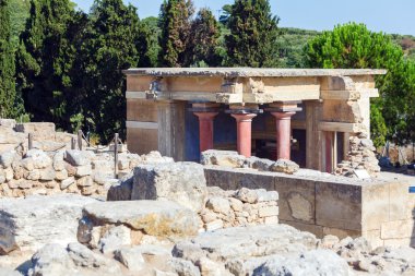 Knossos Palace Ruins, Heraklion Crete clipart