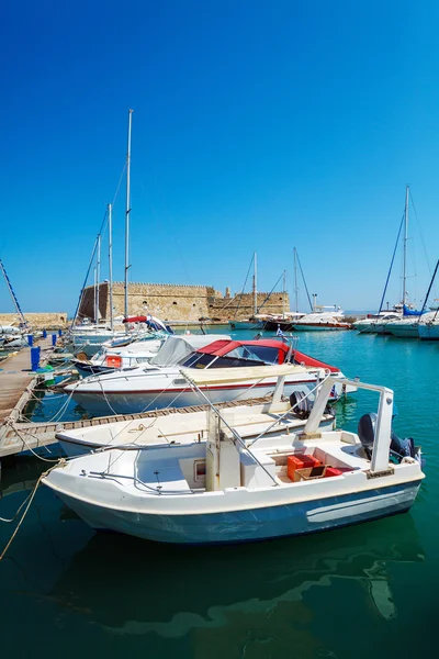 Heraklion přístav a pevnost, Kréta — Stock fotografie