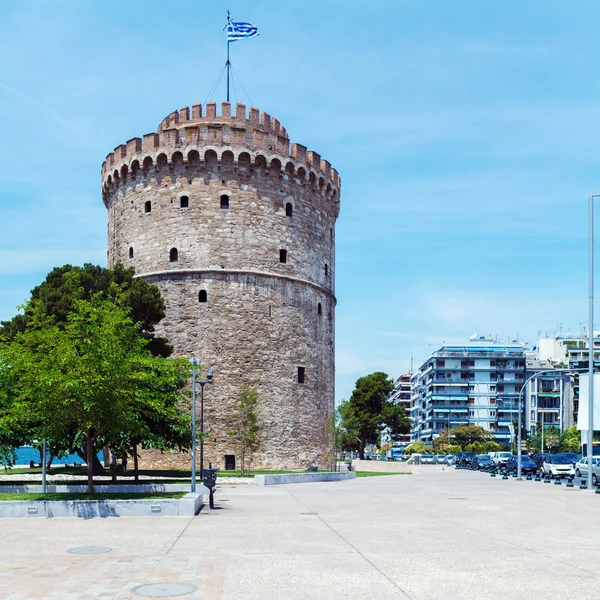 Beyaz Kule - City, Thessaloniki sembolü — Stok fotoğraf