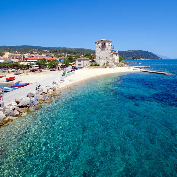 Phospfori-Turm in unserer Stadt, Berg athos — Stockfoto