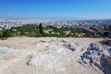 Atina Acropolis üzerinde havadan görünümü