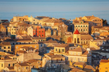 Havadan görünümü yeni kale Korfu, corfu Island, Yunanistan