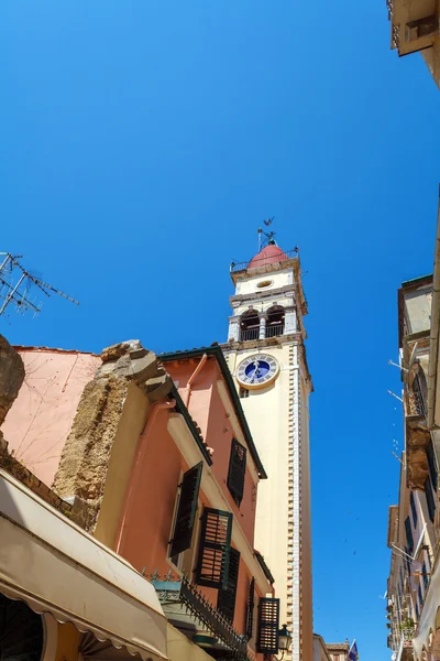 Kostel saint spyridon trimythous (1590), kerkyra, Korfu je — Stock fotografie