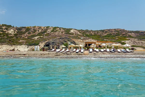 Praia do Mediterrâneo perto de Paphos, Chipre — Fotografia de Stock