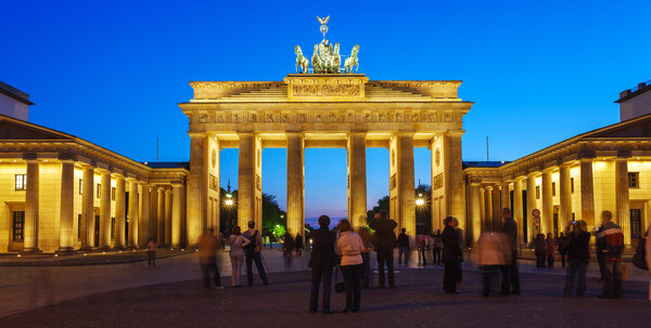 Brandenburg Gate at Night, Berlin, Germany