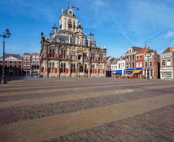 Prédio Vintage da Câmara Municipal, Delt, Holanda — Fotografia de Stock