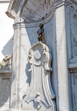 Manneken Pis bronz heykel, Landmark, Brüksel, Belçika