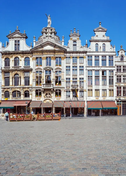 Guildhalls på grand place, Bryssel — Stockfoto