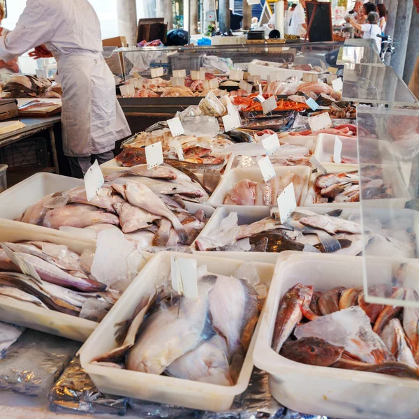 Свіже та заморожене риби на ринку, Брюгге — стокове фото