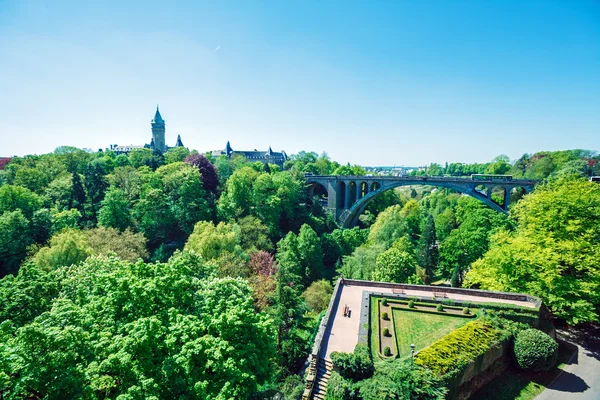 Ponte Adolphie na Cidade do Luxemburgo — Fotografia de Stock