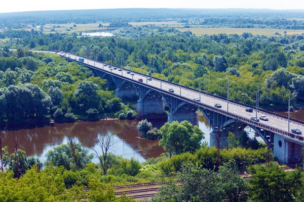 Vista aérea al río Klyazma cerca de Vladimir City —  Fotos de Stock