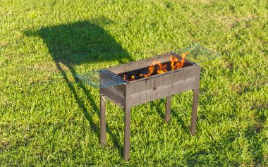 Barbekü Firestarter sıvı yanan sonra ateş